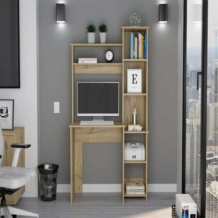 DEPOT E-SHOP Aramis Desk, Light Oak DE-ELD6574